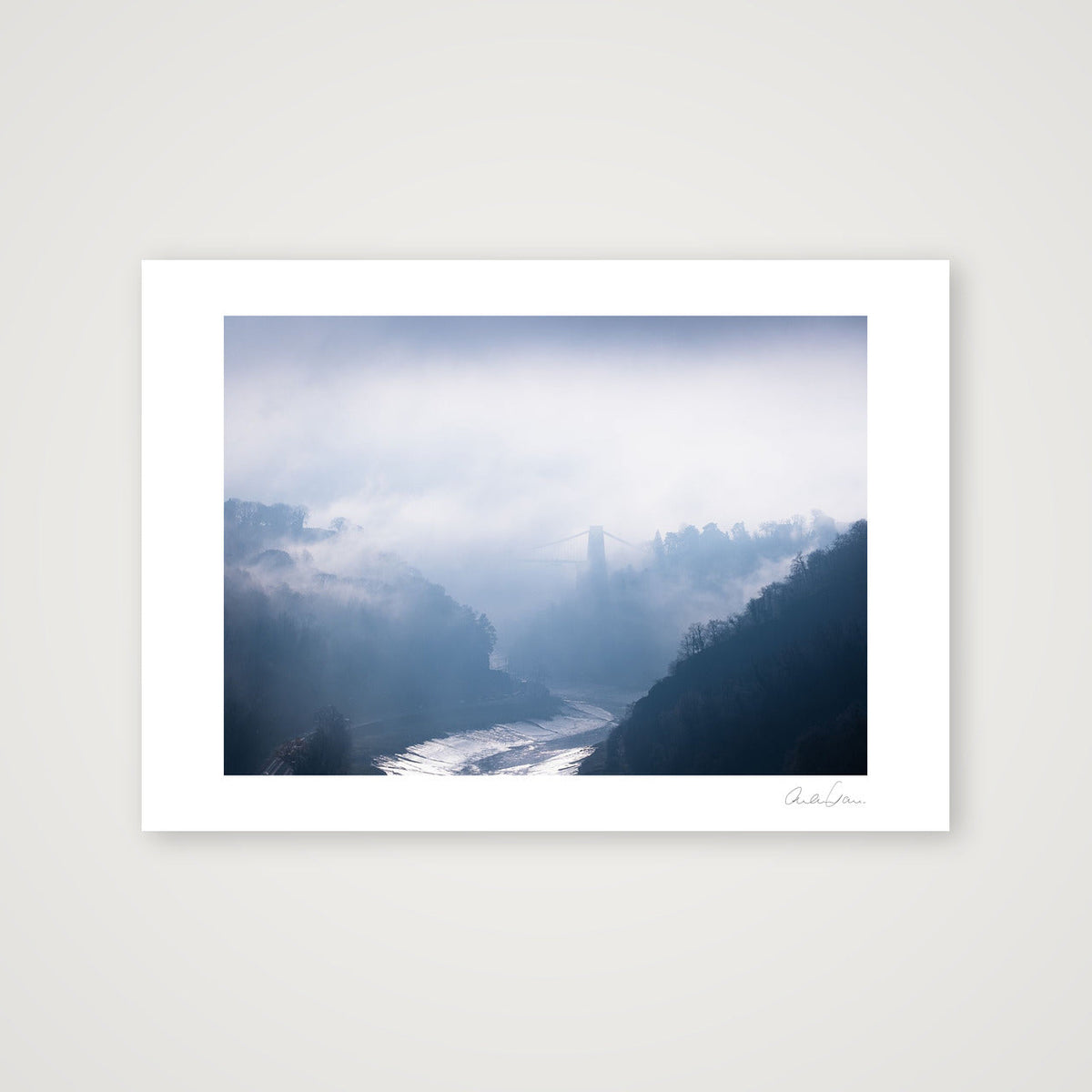 Clifton Suspension Bridge and Fog | Along the Avon Gorge — A3 (42×30cm) Print only