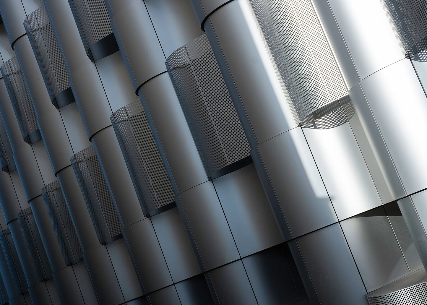 The Life Science Building is part of Bristol University and a stunning piece of architecture, the steel panelled building proving the perfect foil for this  photograph
