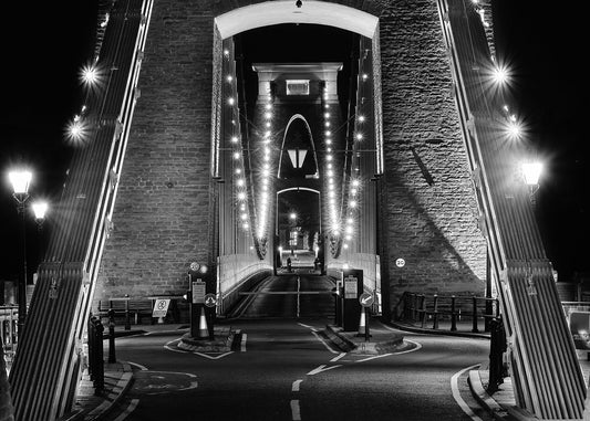 An unusual view of Isambard Kingdom Brunel’s Clifton suspension bridge in Bristol