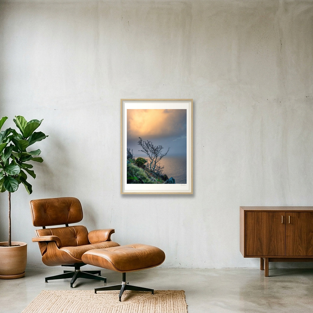 Living Life on The Edge — 60×80cm Oak Frame
