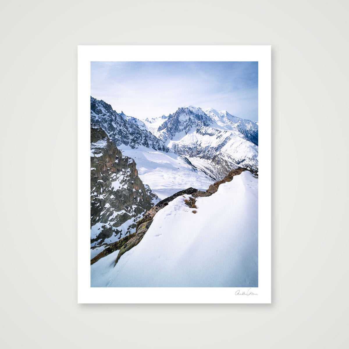 Mont Blanc from Le Tour, Chamonix — 60×80cm Print only
