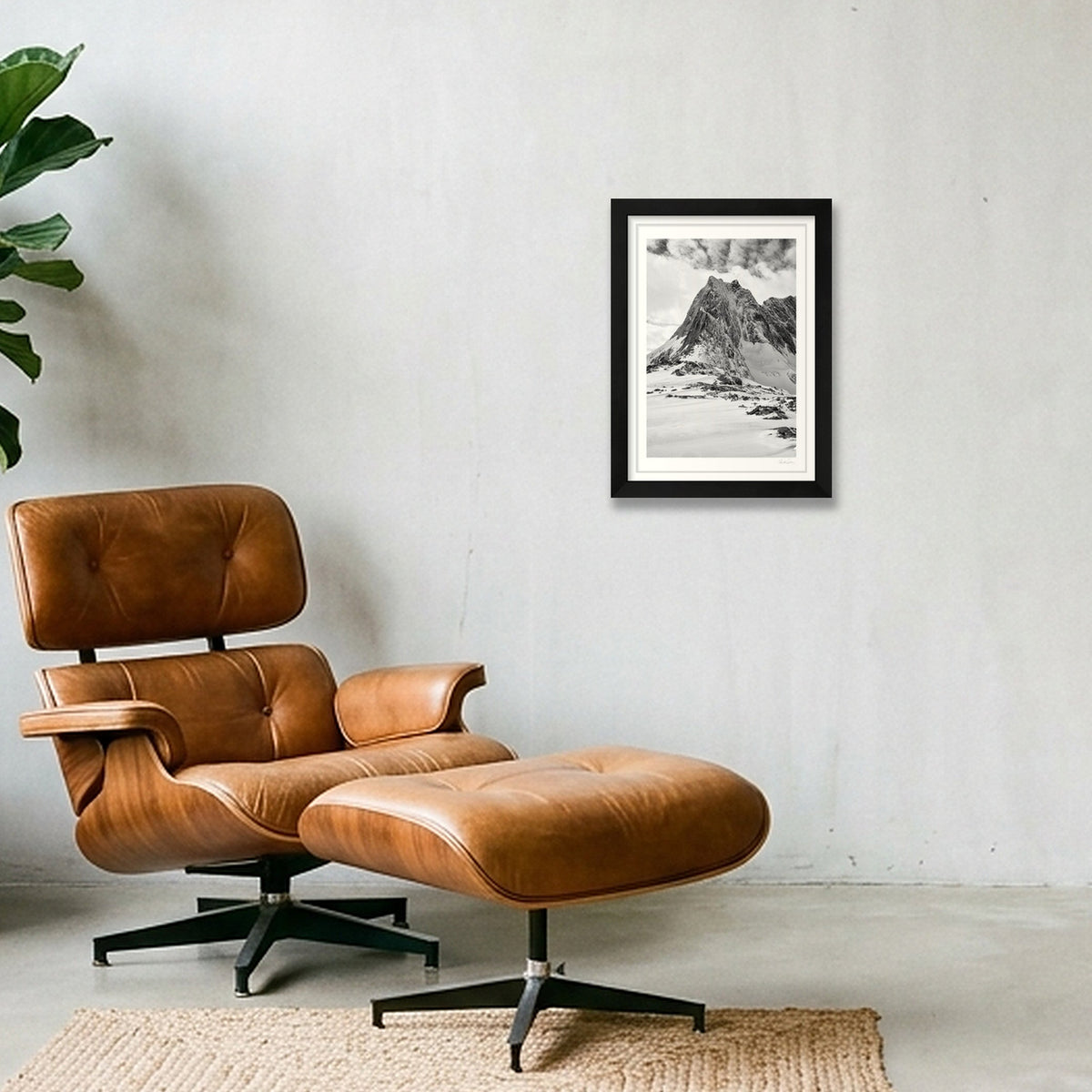 Mountain Summit, Senna Norway — A4 (21×30cm) Black Frame