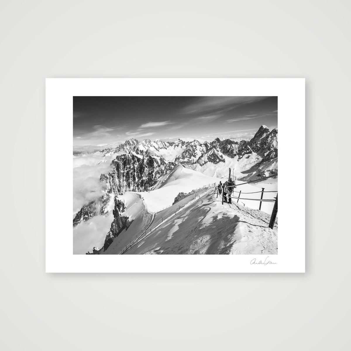 The Arrête Vallee Blanche, Chamonix Mont Blanc — 40×30cm Print only