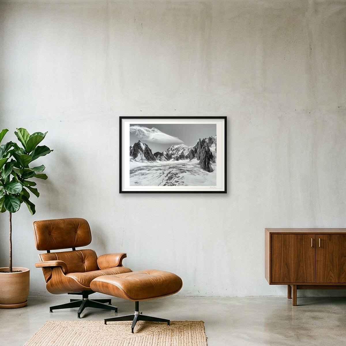 The Vallee Blanche — 84×59cm Black Frame
