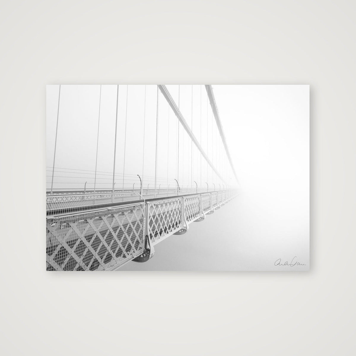 Clifton Suspension Bridge in Fog: Towards the Light — A4 (30×21cm) Print only