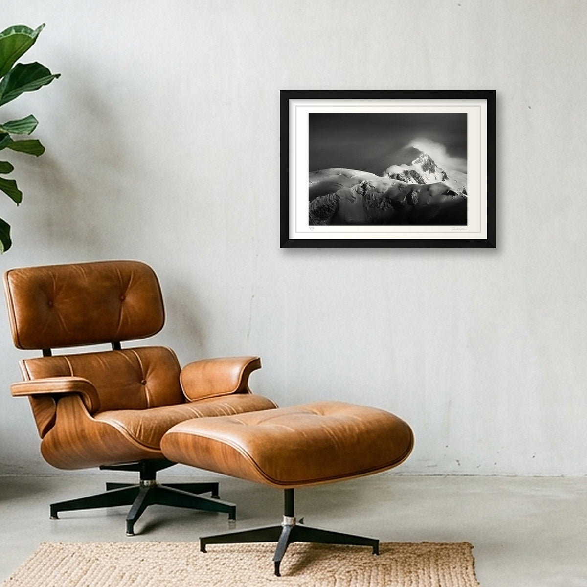 Mont Blanc Summit Ridge — A3 (42×30cm) Black Frame