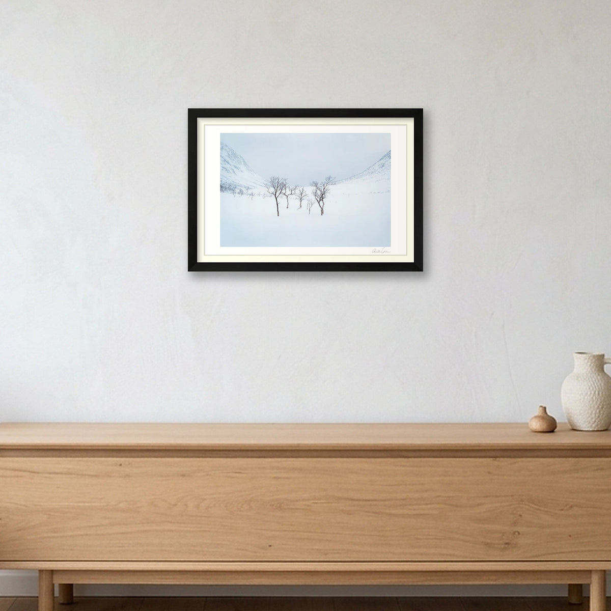 Standing Strong, Norway Alpine Scene — 45×30cm Black Frame
