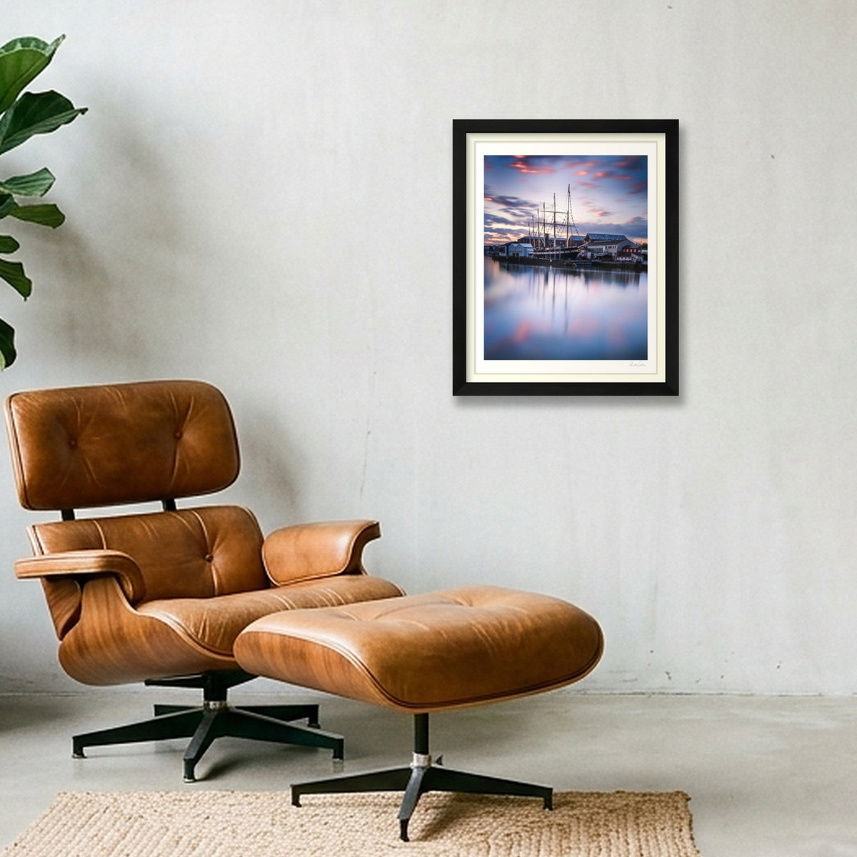 SS Great Britain at Sunset, Bristol Harbourside — 28×35cm Black Frame