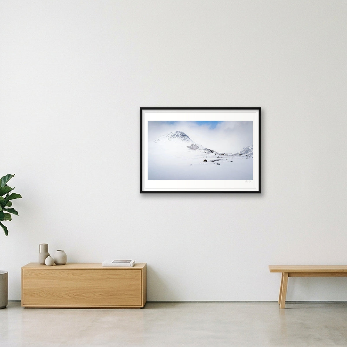Breadcrumbs lead to the summit — 100×70cm Black Frame