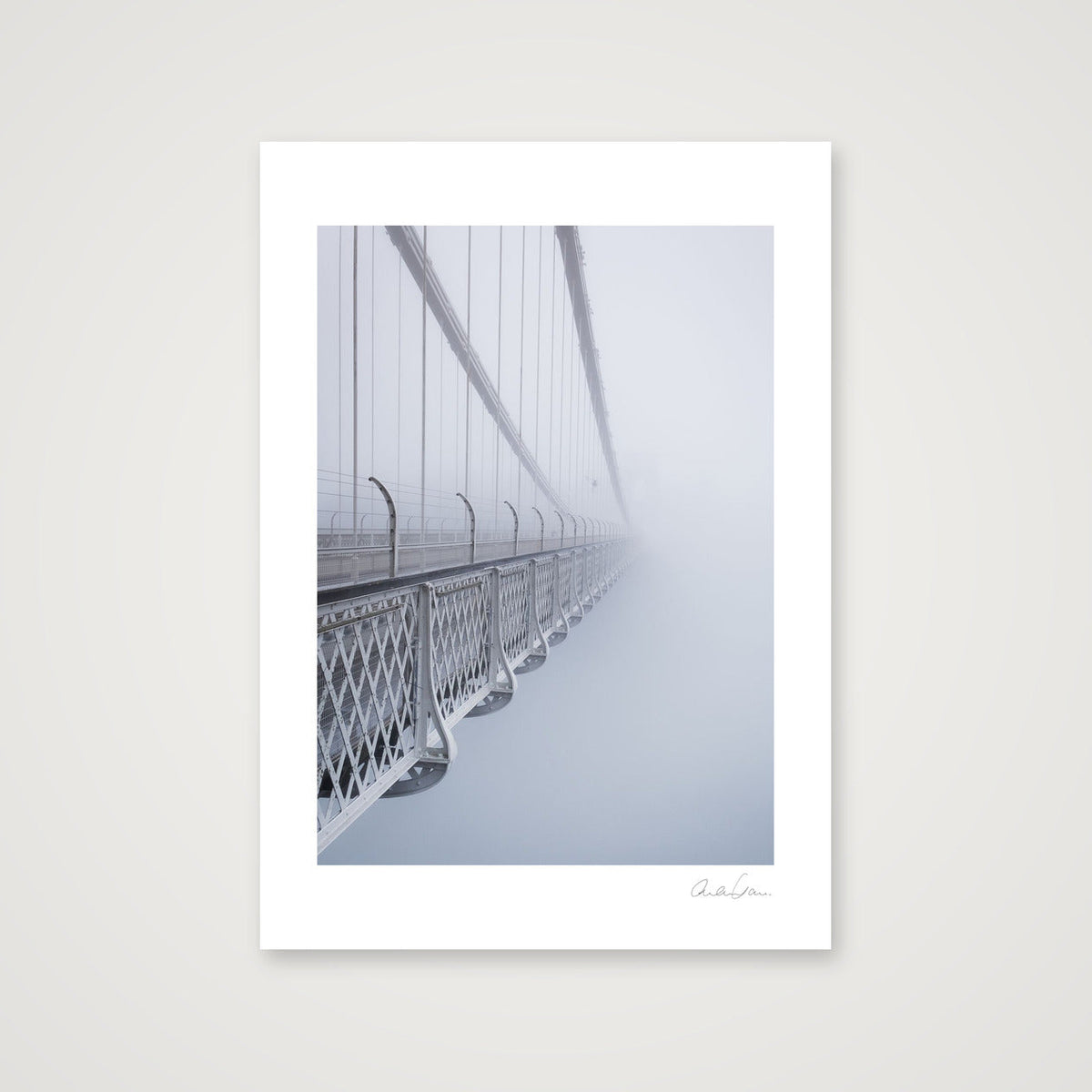 Clifton Suspension Bridge in Fog: Touching the Void — A4 (21×30cm) Print only