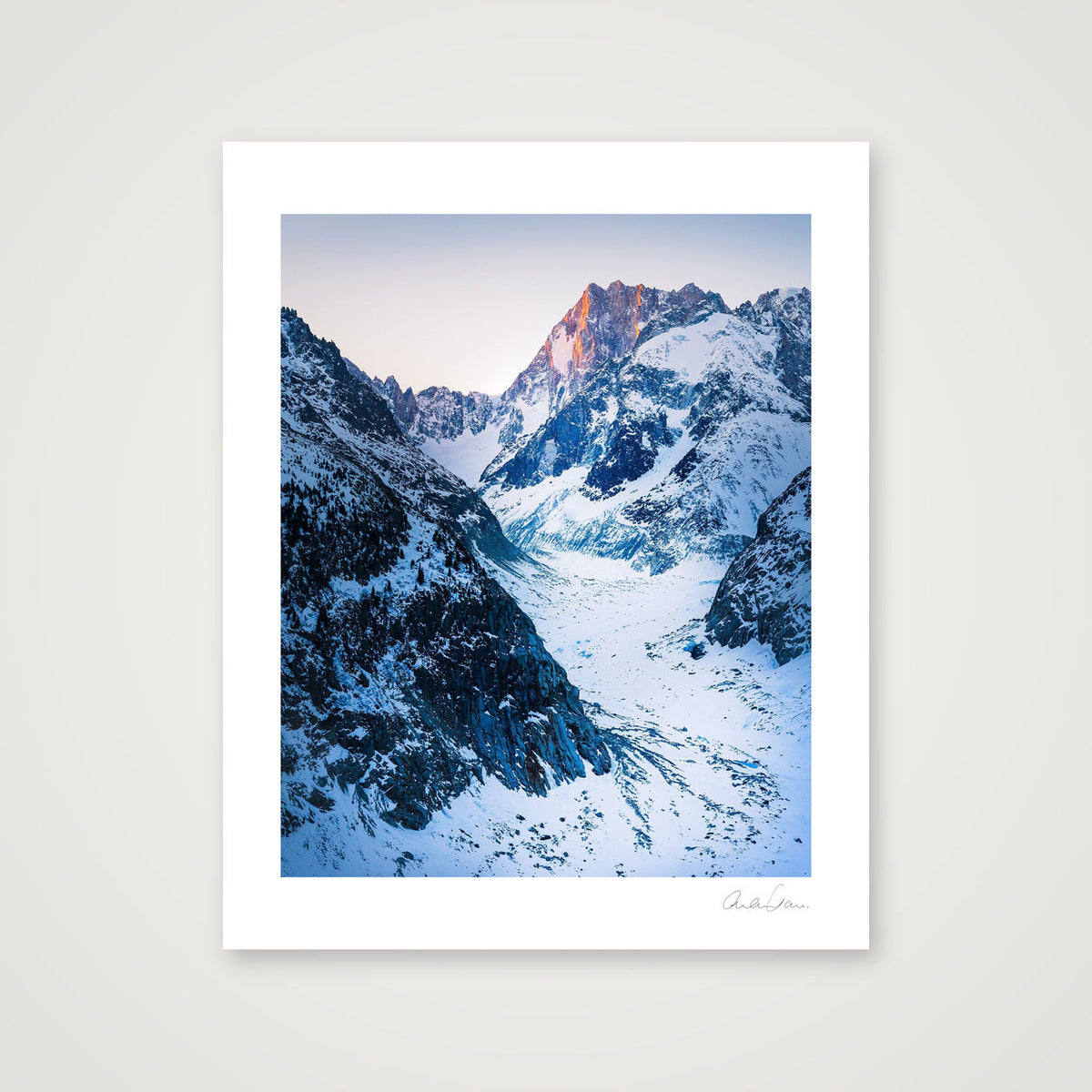 The Mer de Glace, Chamonix — 28×35cm Print only