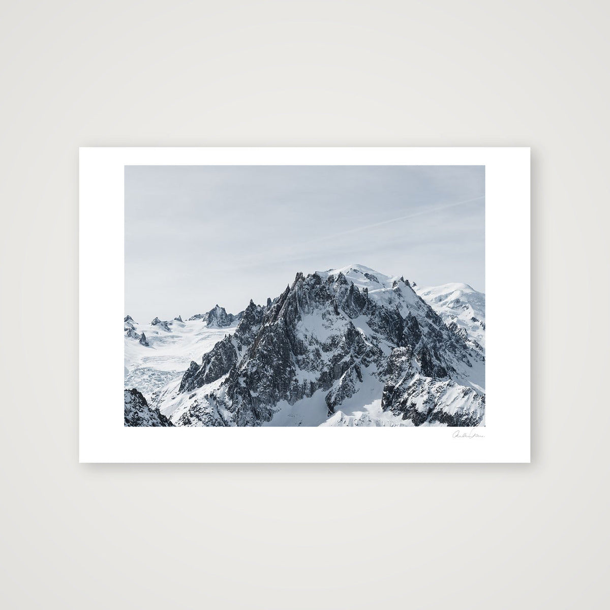 The Mont Blanc Massif, Chamonix — 100×70cm Print only
