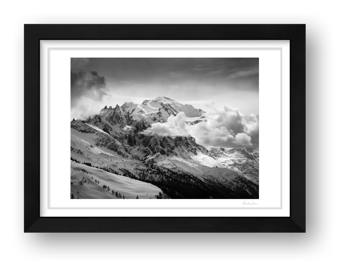 Outlook to Mont Blanc — framed