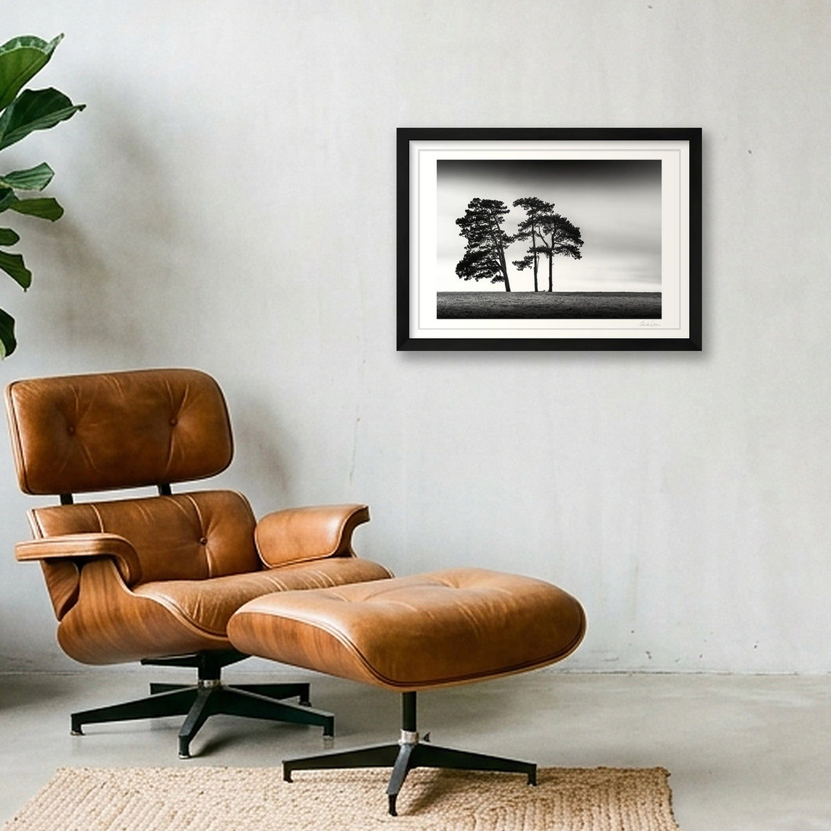The 3 Sisters, Clifton Down, Bristol — A3 (42×30cm) Black Frame