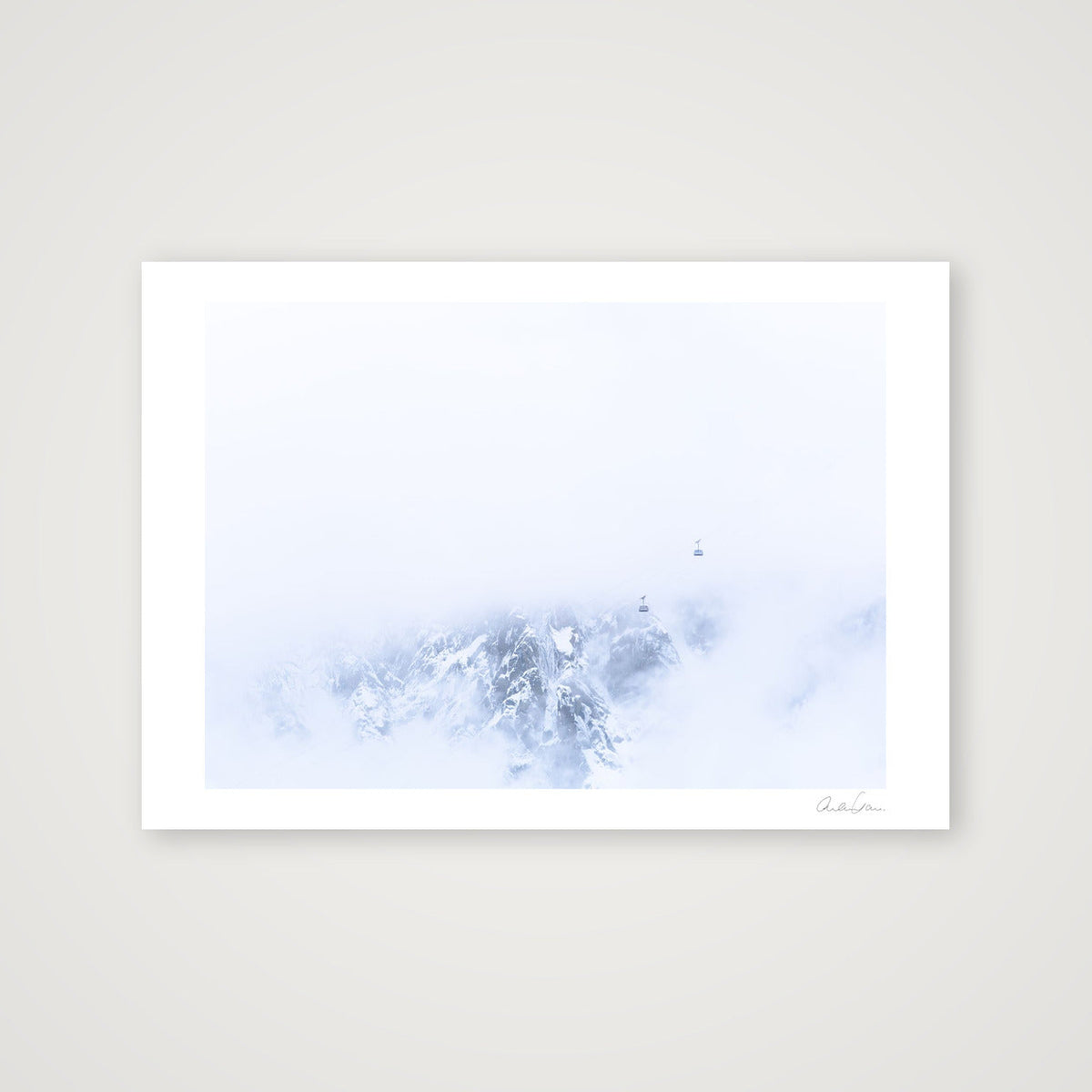 Aiguille du Midi Cable Cars: Hanging by a Thread — 84×59cm Print only