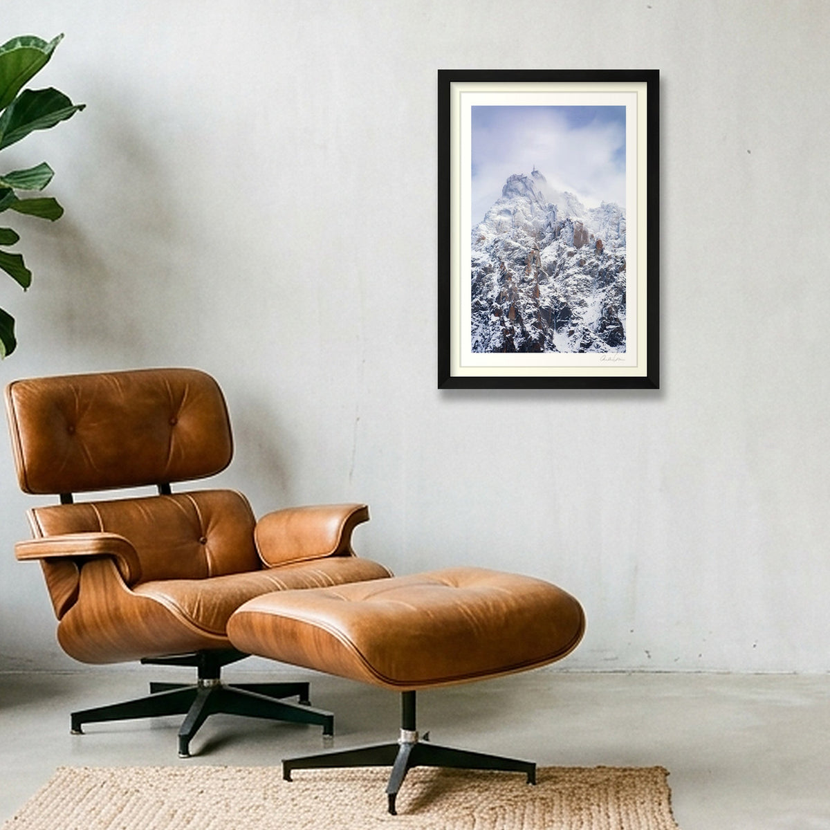 The Aiguille du Midi: Exposure — 30×45cm Black Frame