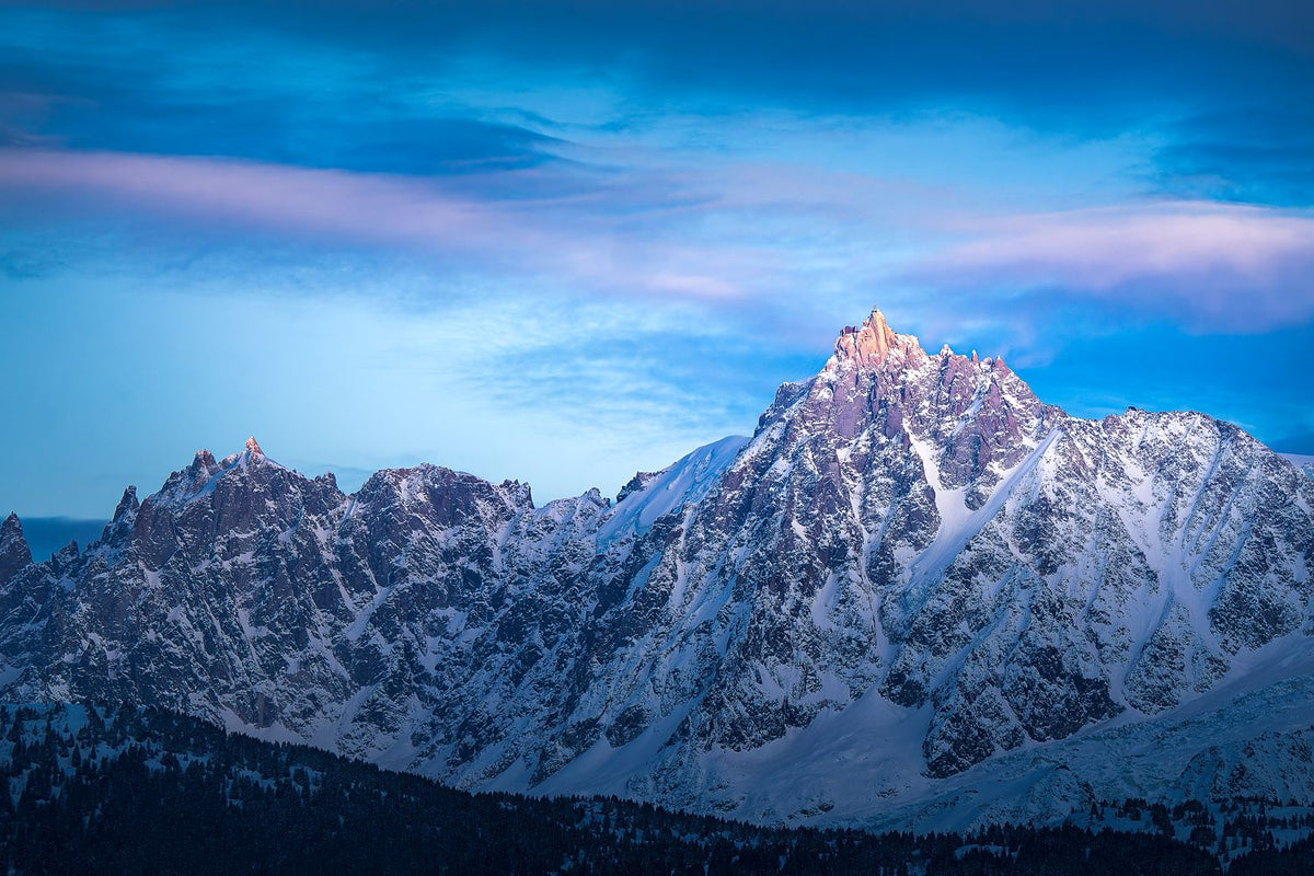 Sunset at the Auguille du Midi, Chamonix