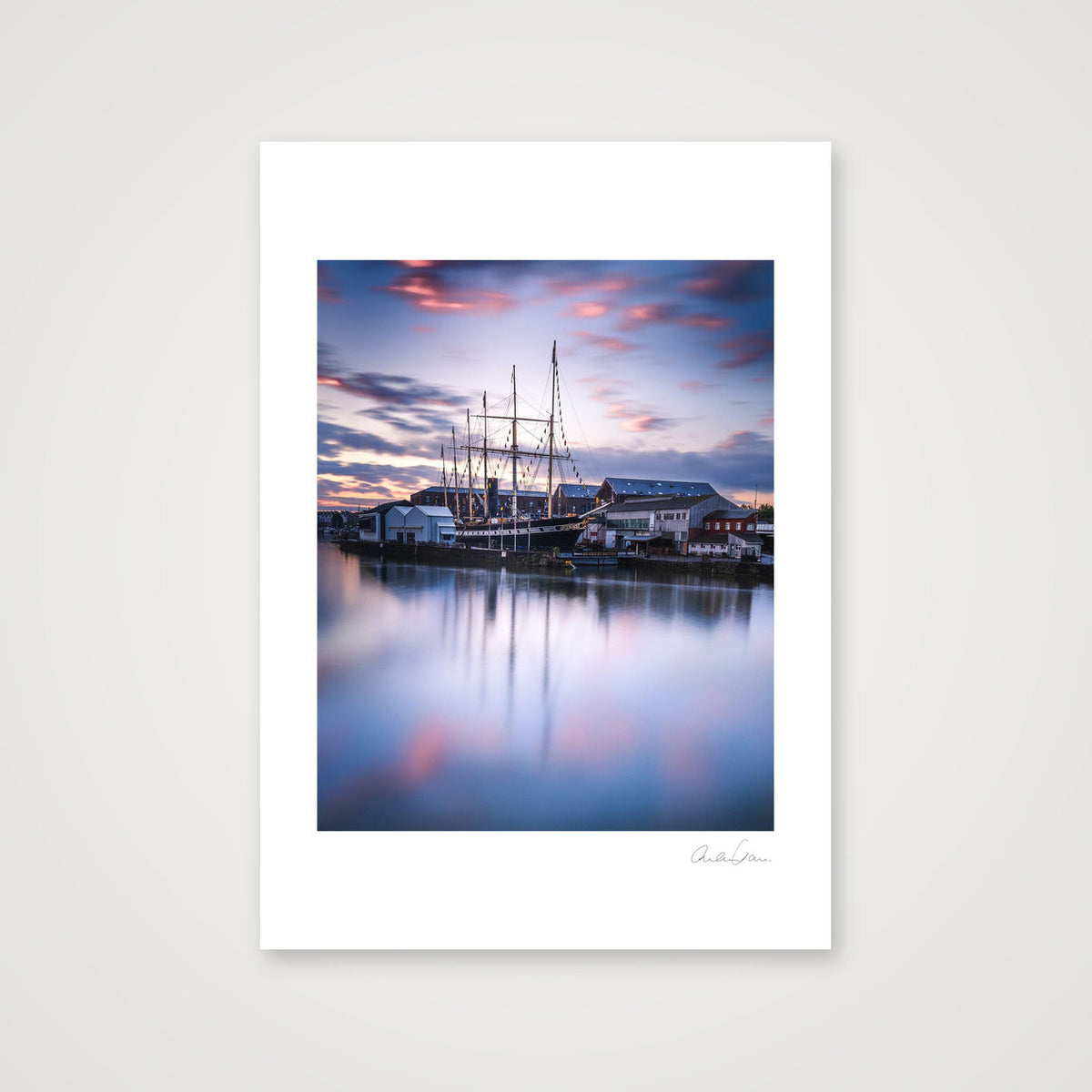 SS Great Britain at Sunset, Bristol Harbourside — A4 (21×30cm) Print only