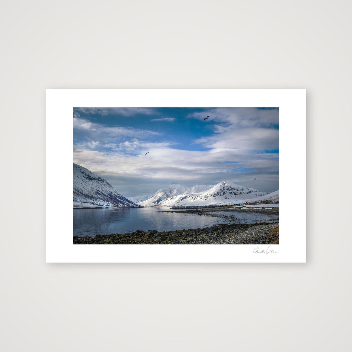 Mountain View, Kvaløya fjord, Norway — 60×40cm Print only