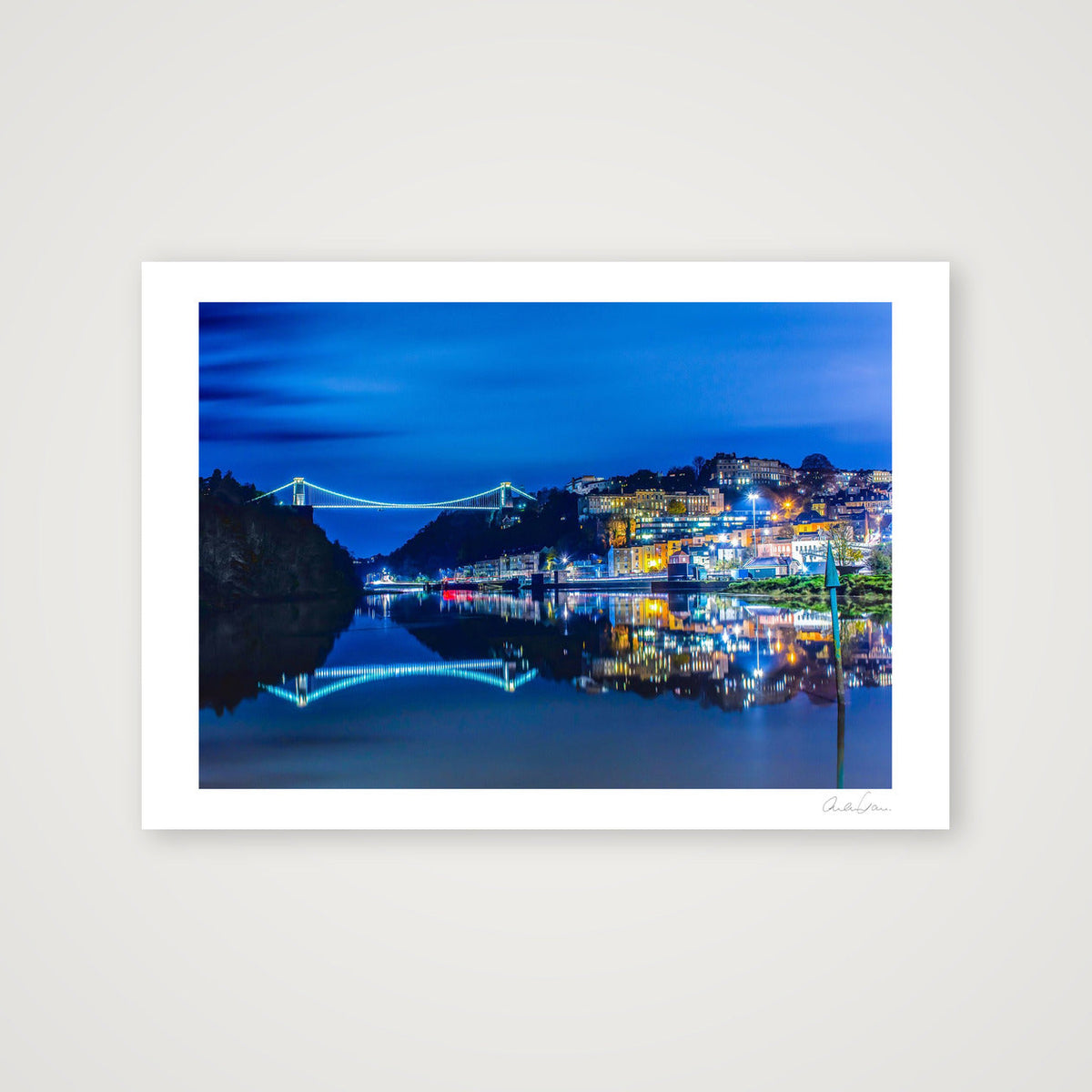 Bristol's Clifton Suspension Bridge and Clifton Village — 84×59cm Print only