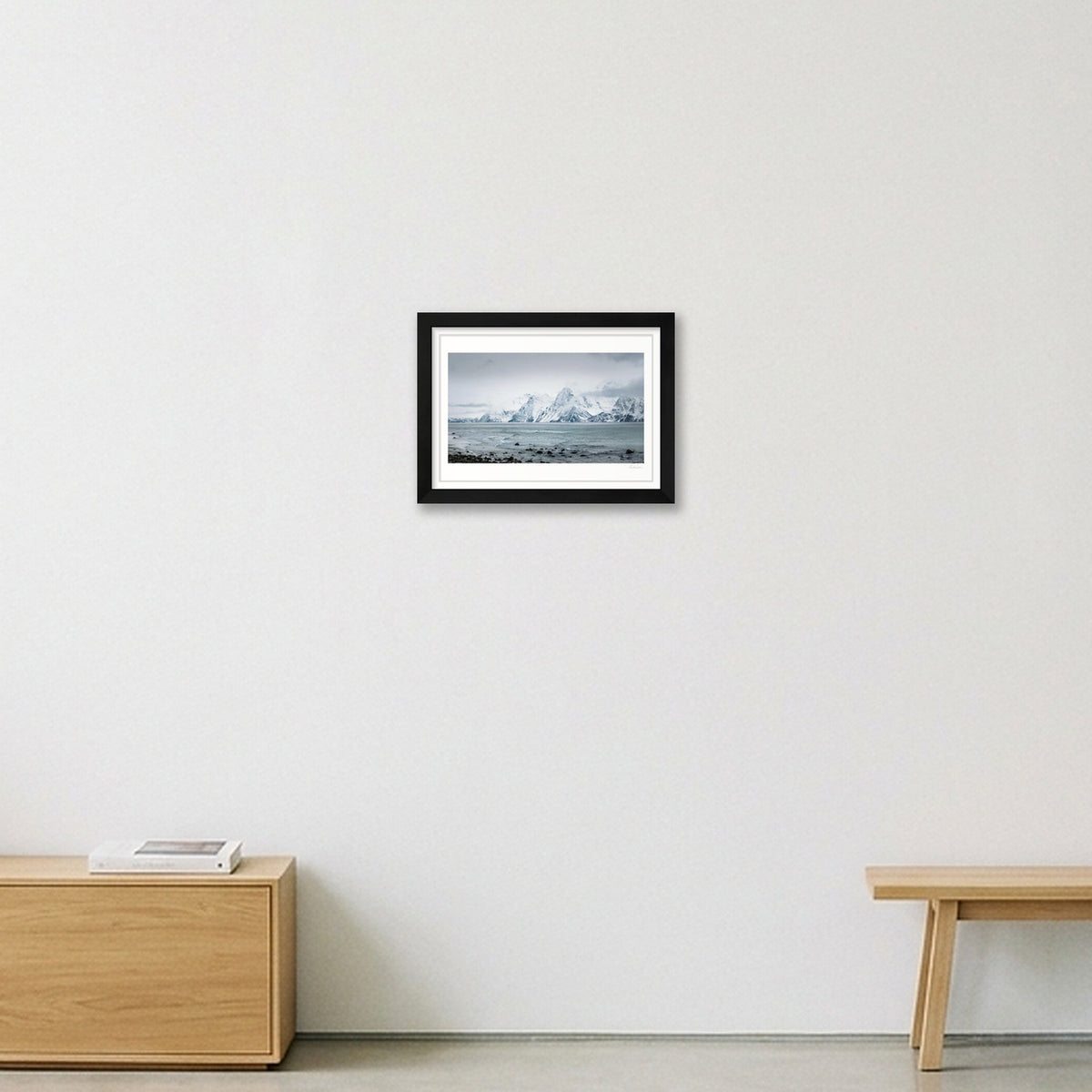 Across the Fjord, Norway — A4 (30×21cm) Black Frame