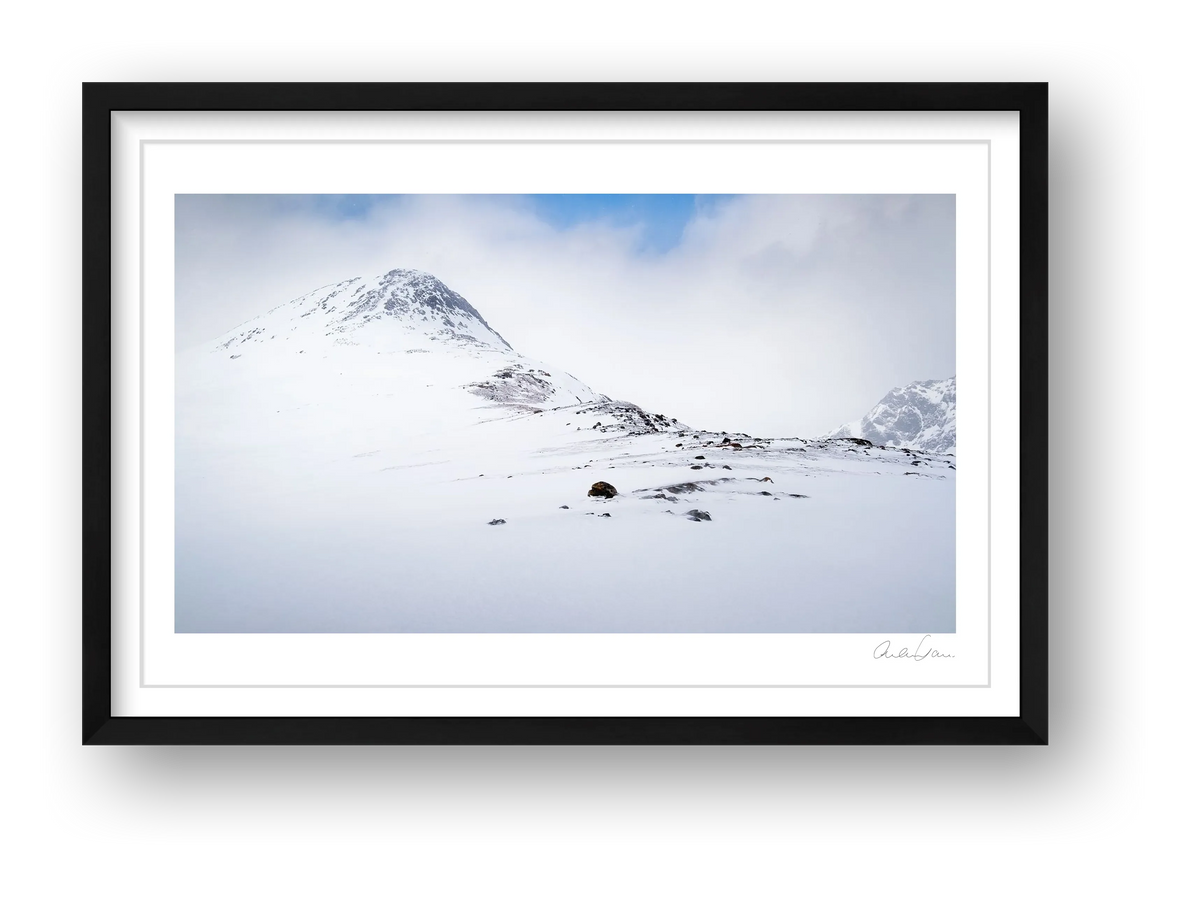 Breadcrumbs lead to the summit — framed