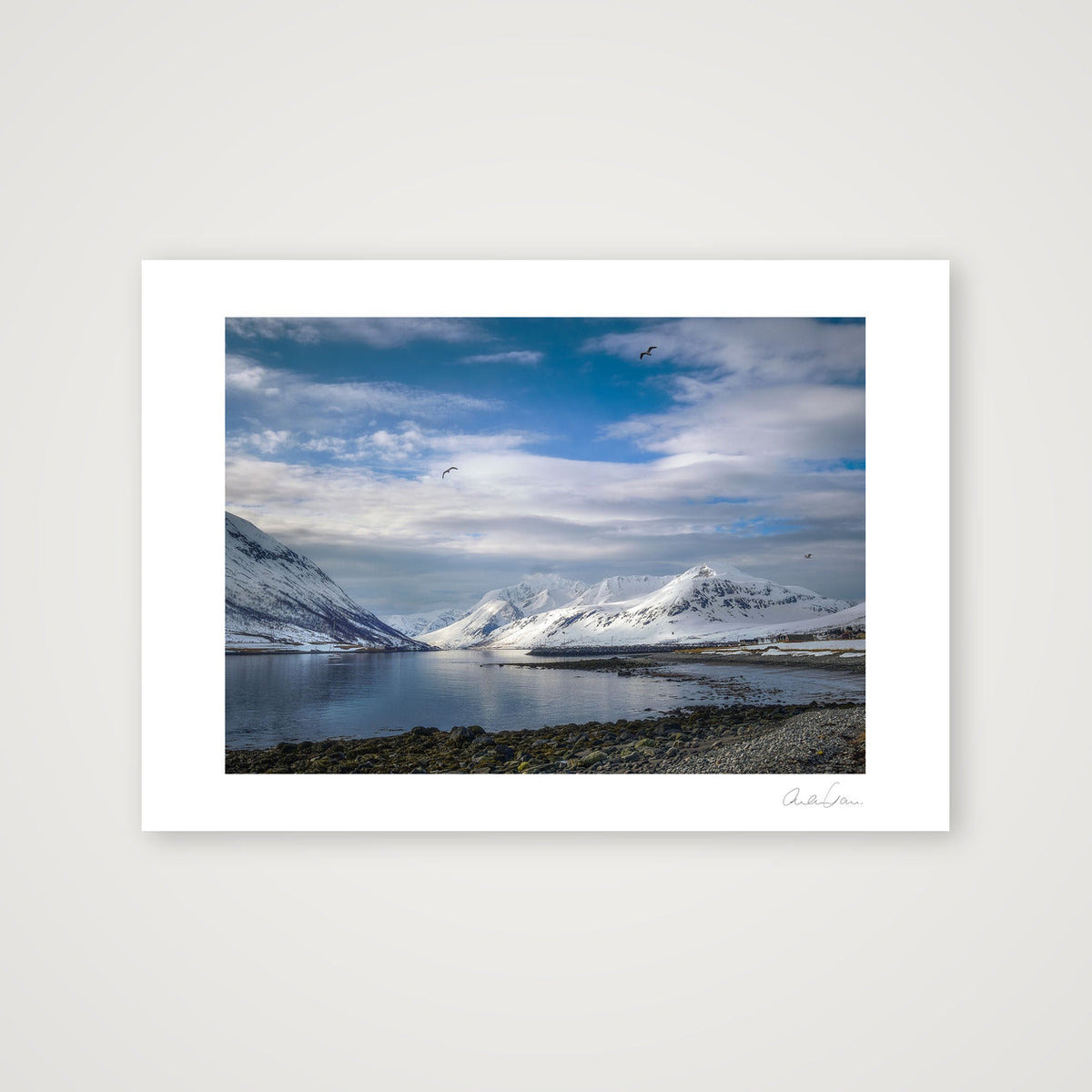 Mountain View, Kvaløya fjord, Norway — A4 (30×21cm) Print only