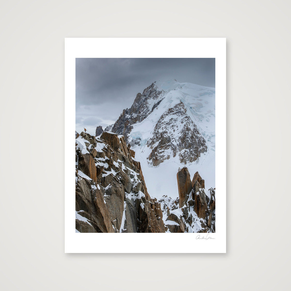 Where's the Piste, Mont Blanc Massif — 60×80cm Print only