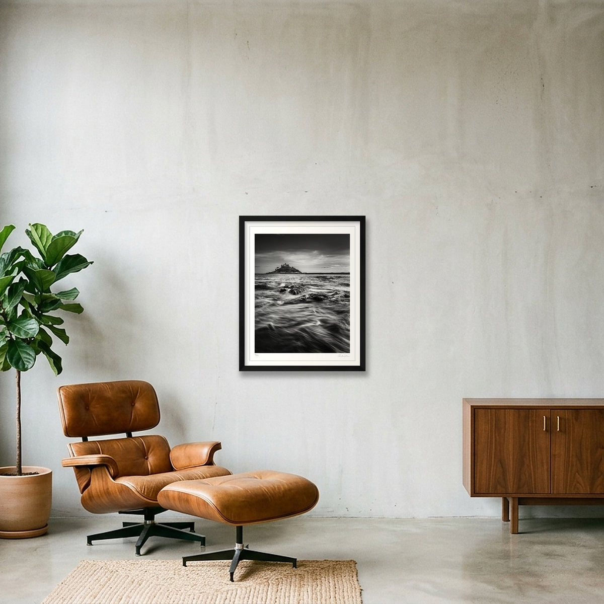 St. Michael's Mount, Mounts Bay — 40×50cm Black Frame