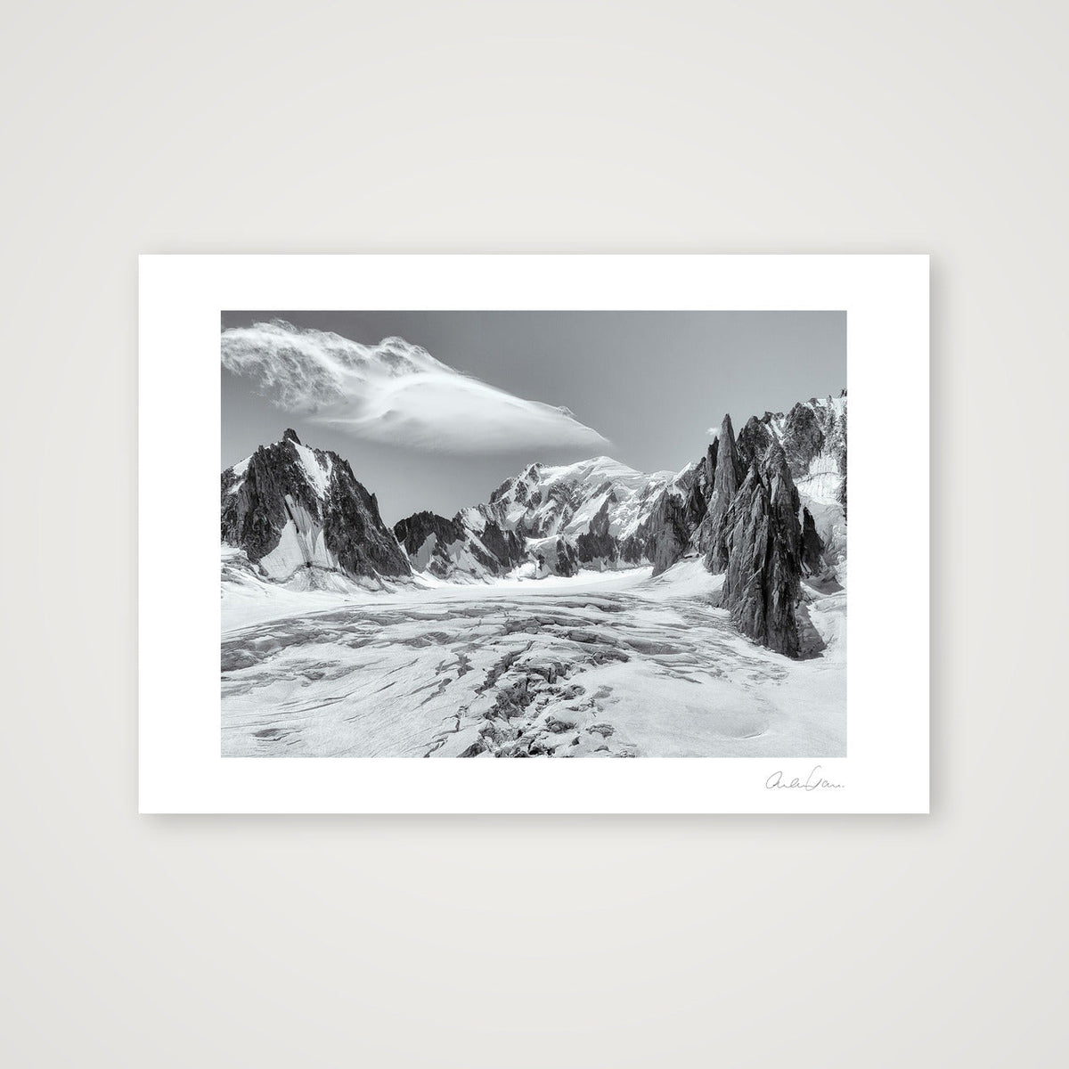 The Vallee Blanche — A4 (30×21cm) Print only