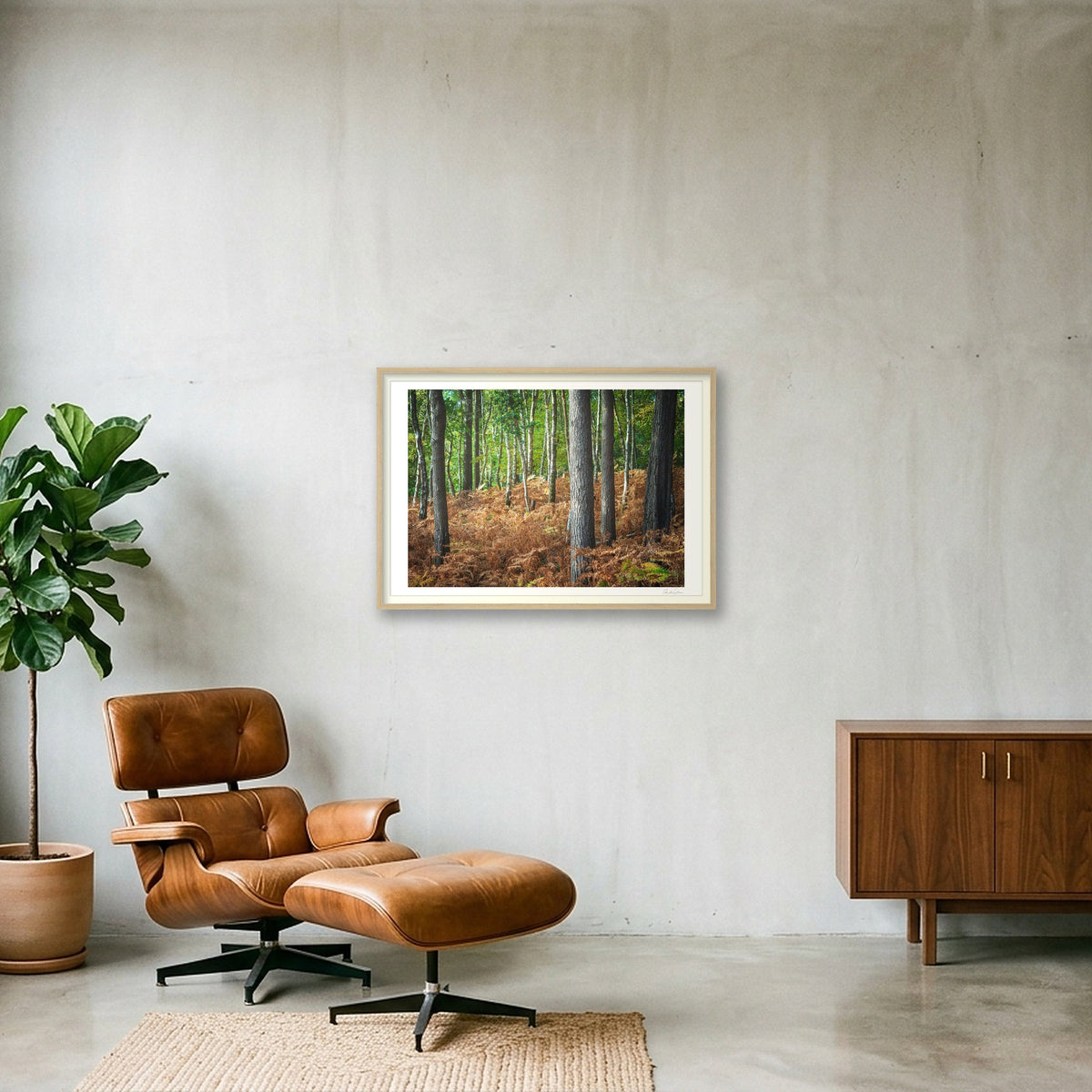 Carpet of Ferns — 84×59cm Oak Frame
