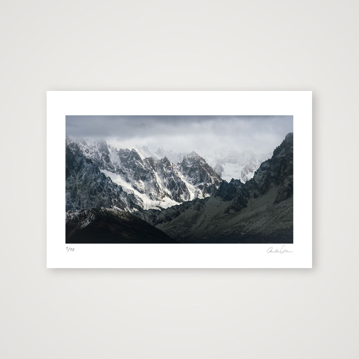 Jagged edge, Mont Blanc Massif — 45×30cm Print only