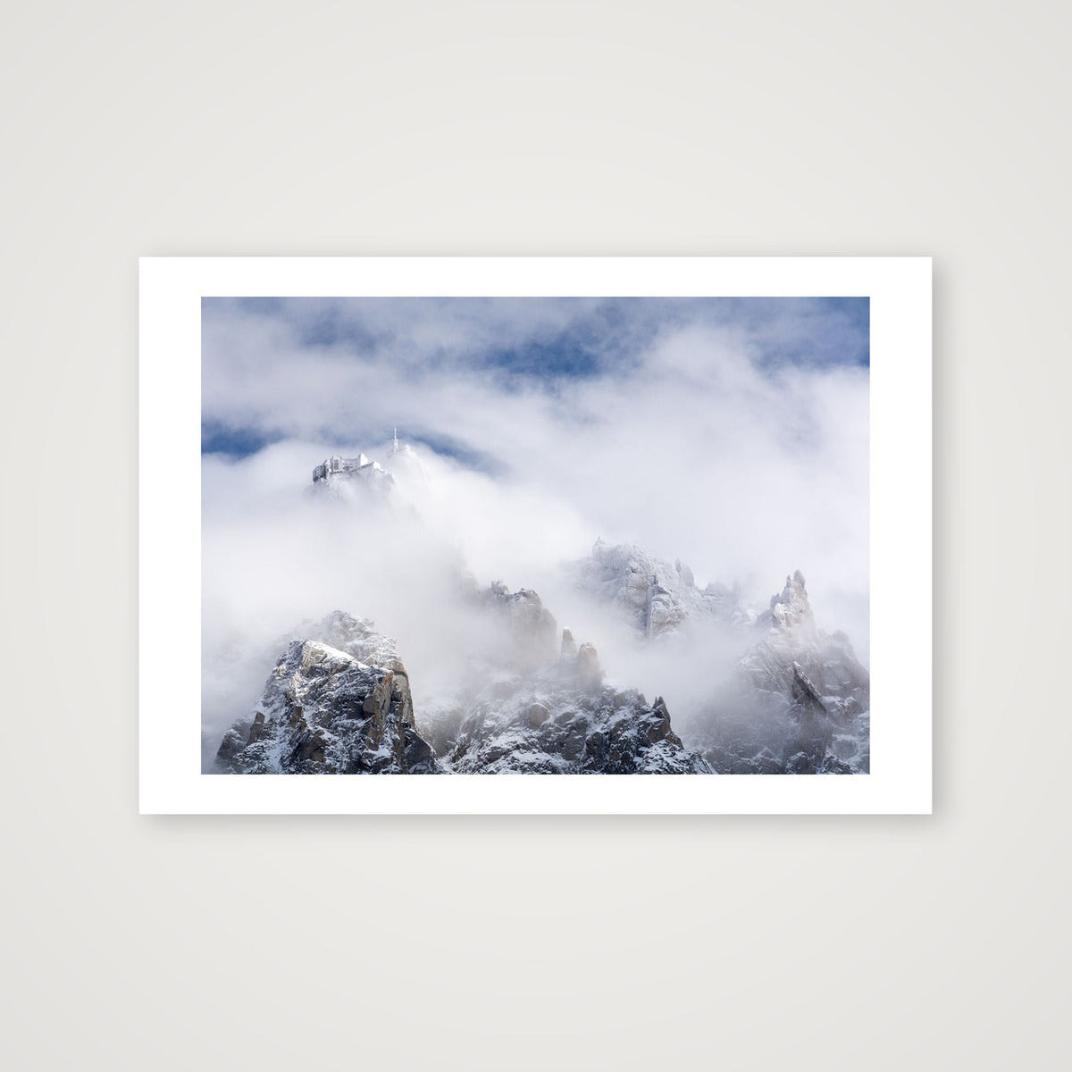 Aiguille du Midi Ski Station shrouded in Cloud: The Ice Palace — 84×59cm Print only