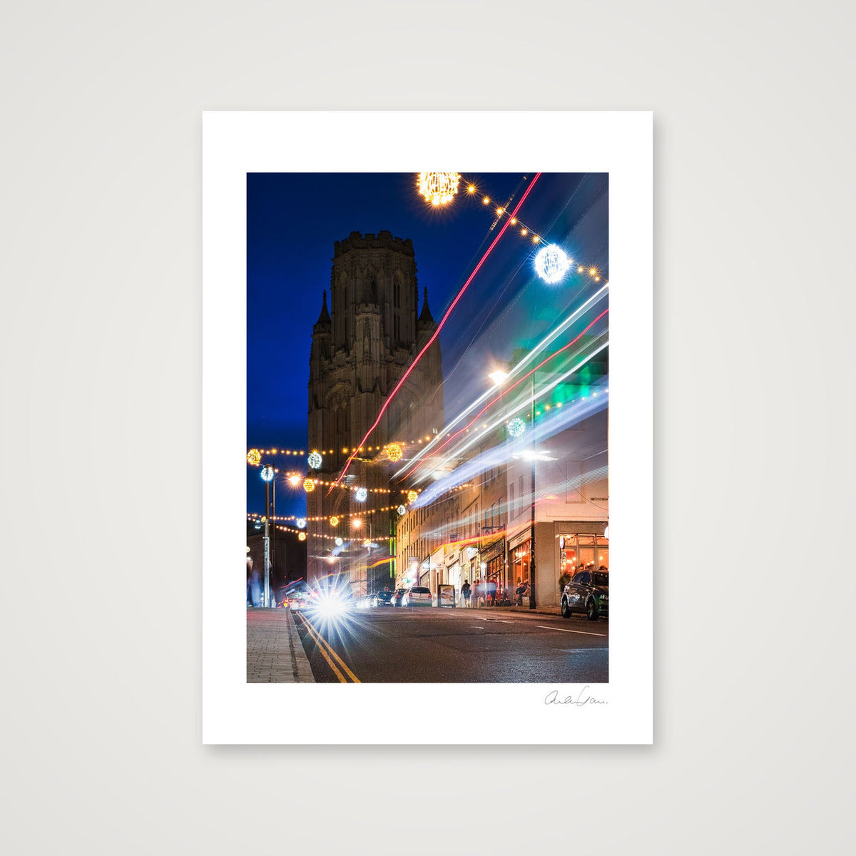 Christmas Lights on Park Street, Bristol — 42×59cm Print only