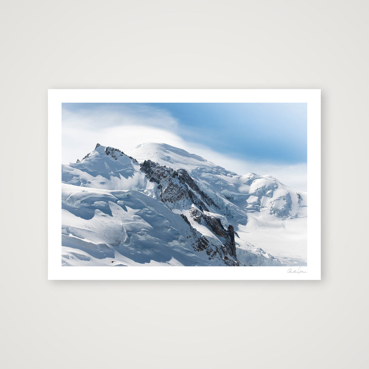 Windswept Summit, Mont Blanc — 100×70cm Print only