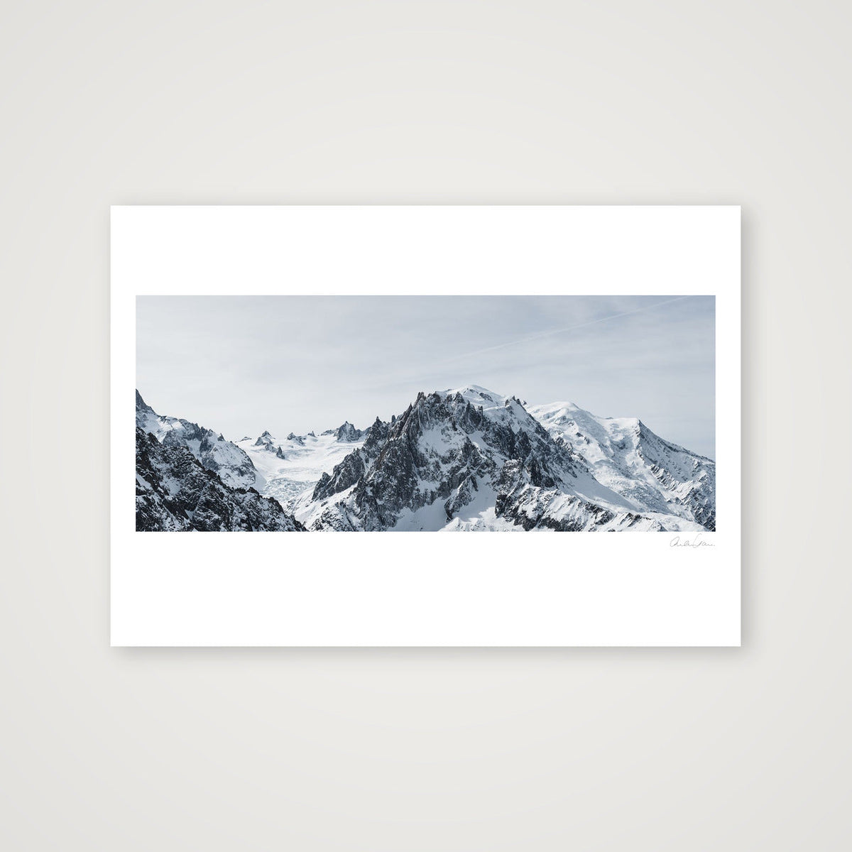 Mont Blanc Massif Panorama, Chamonix — 100×70cm Print only