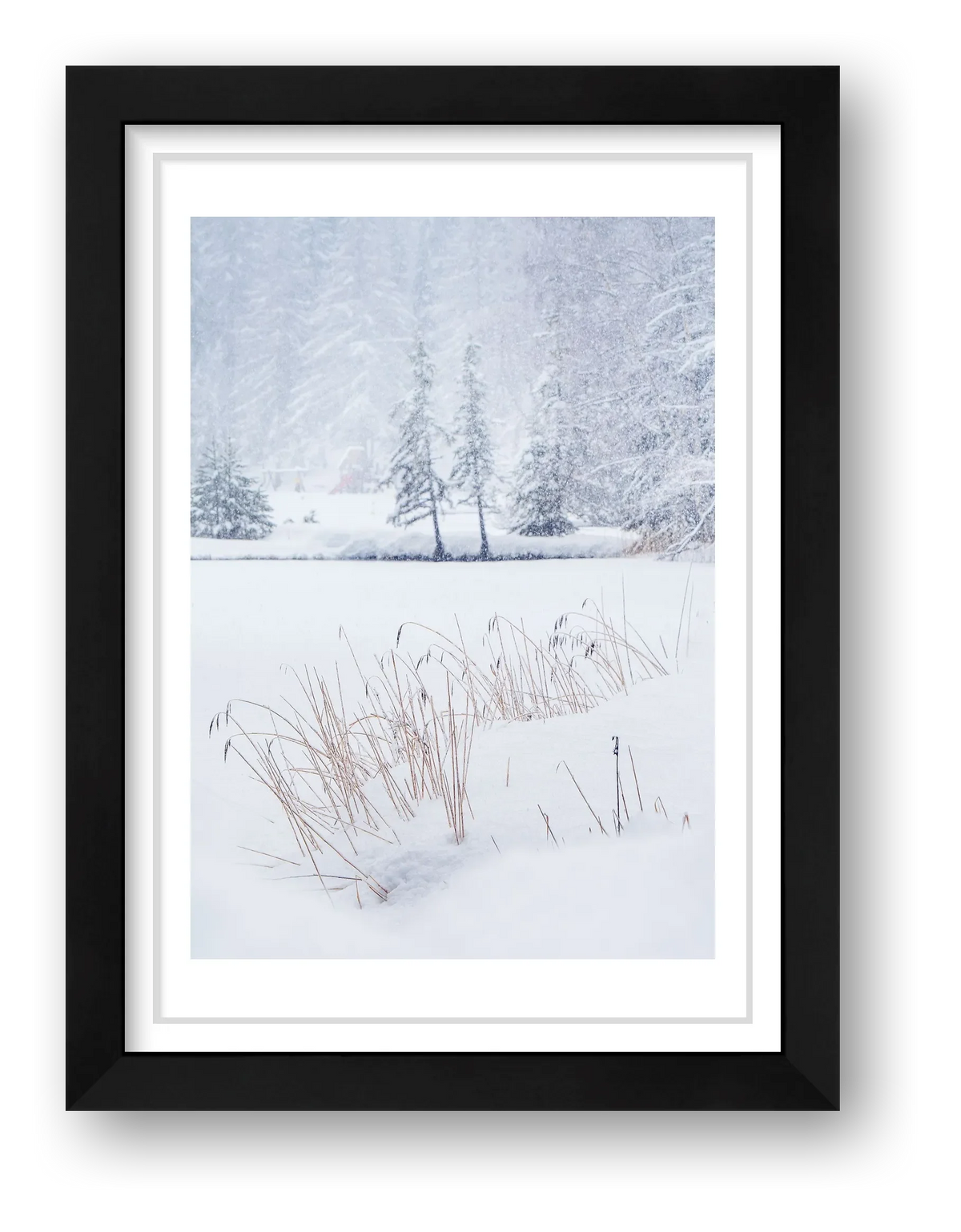 Heavy Snow in the Swiss Alps — framed
