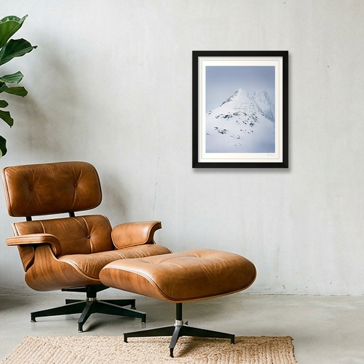 Double Peak, Norway — 28×35cm Black Frame