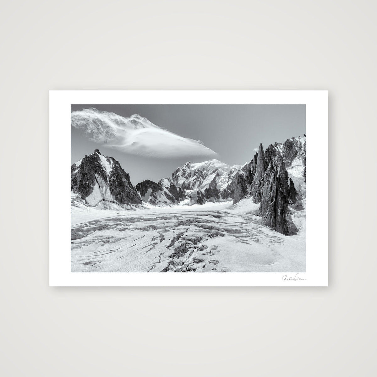 The Vallee Blanche — 84×59cm Print only