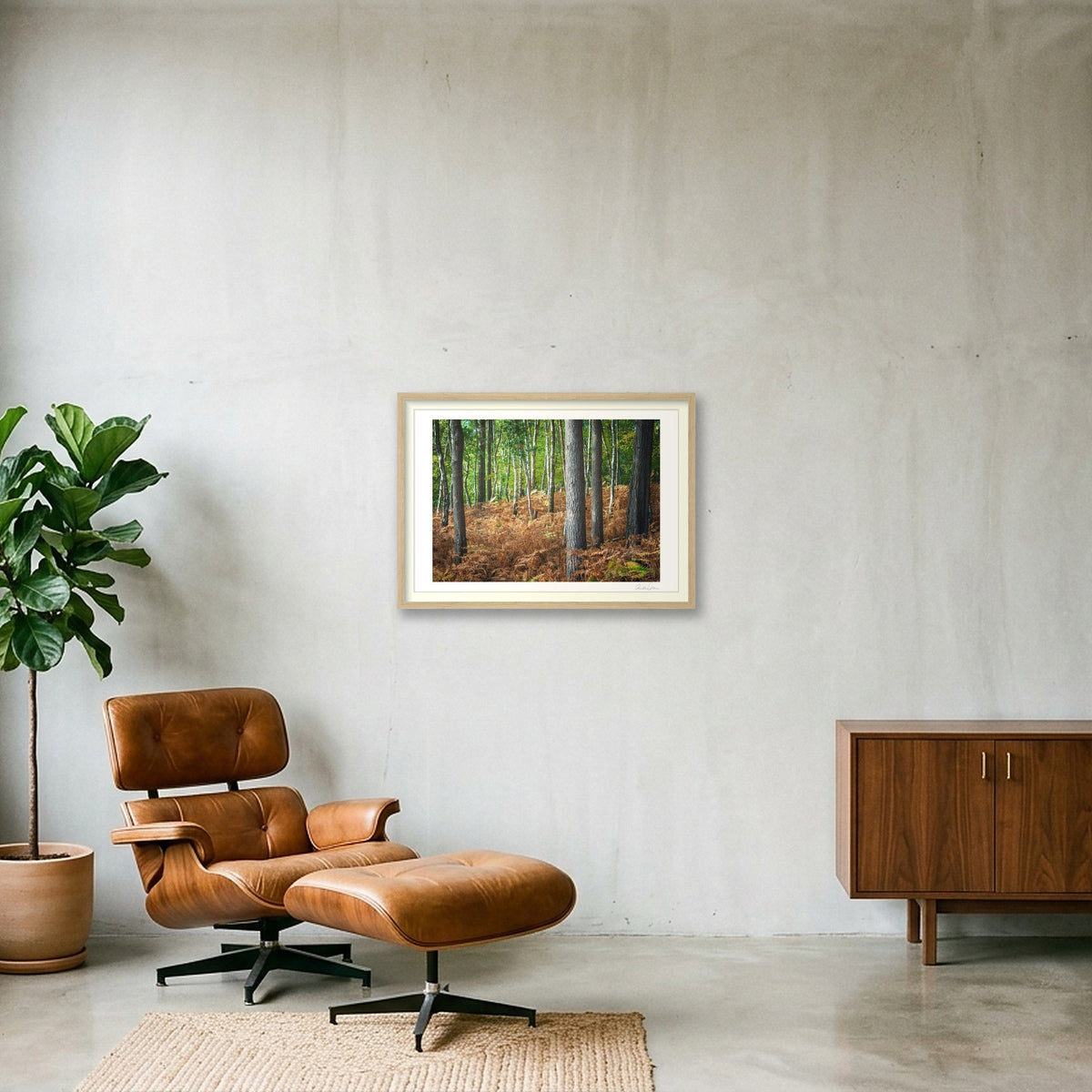 Carpet of Ferns — 59×42cm Oak Frame