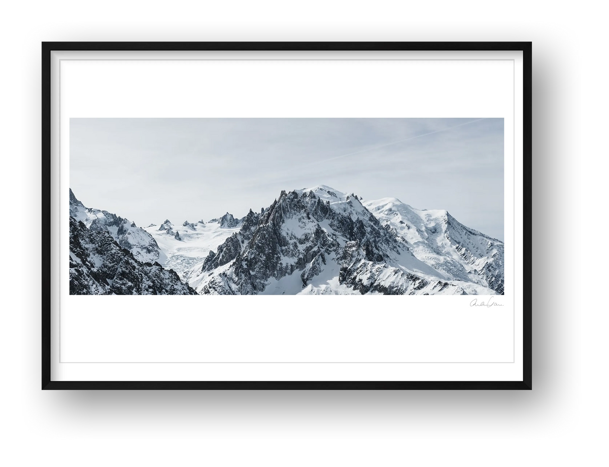 Mont Blanc Massif Panorama, Chamonix — framed