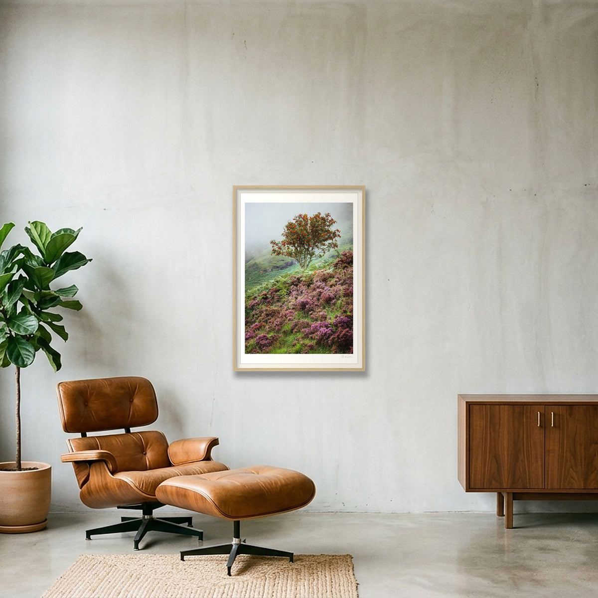 The Lonesome Rowan Tree — 59×84cm Oak Frame