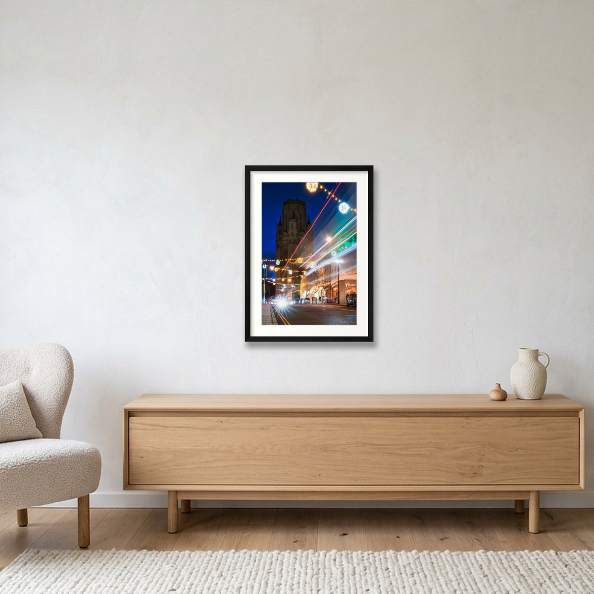 Christmas Lights on Park Street, Bristol — 42×59cm Black Frame