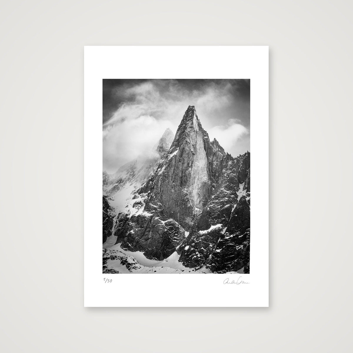 The Dru, Chamonix Mont Blanc — A4 (21×30cm) Print only
