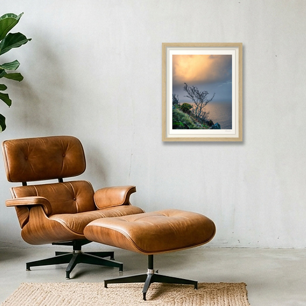 Living Life on The Edge — 28×35cm Oak Frame