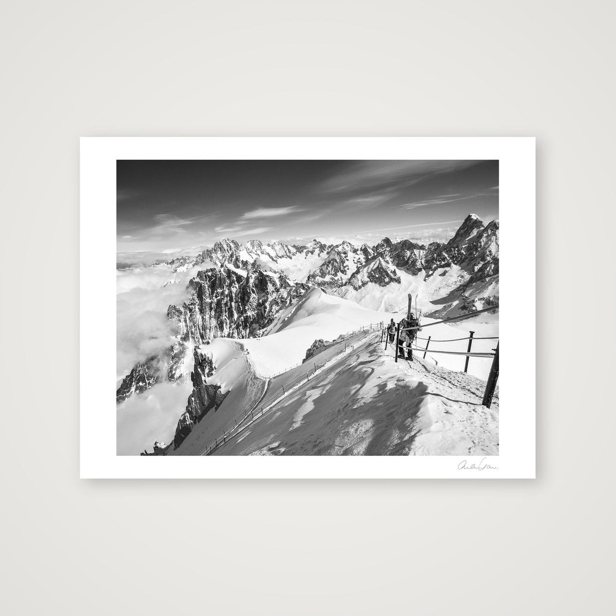 The Arrête Vallee Blanche, Chamonix Mont Blanc — 80×60cm Print only