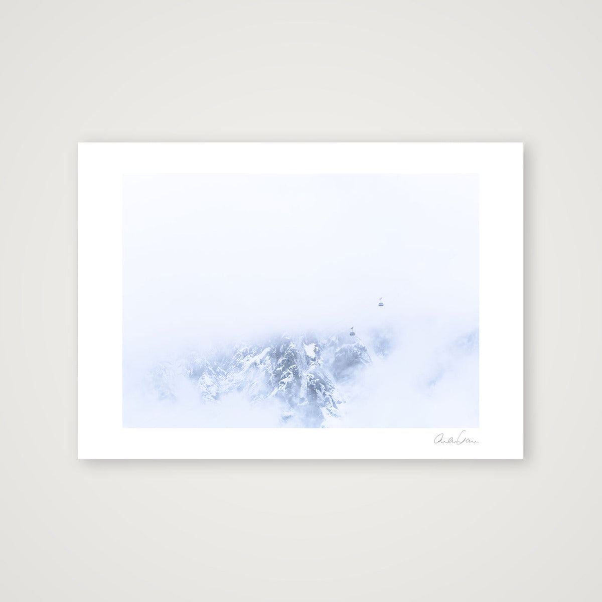 Aiguille du Midi Cable Cars: Hanging by a Thread — 59×42cm Print only