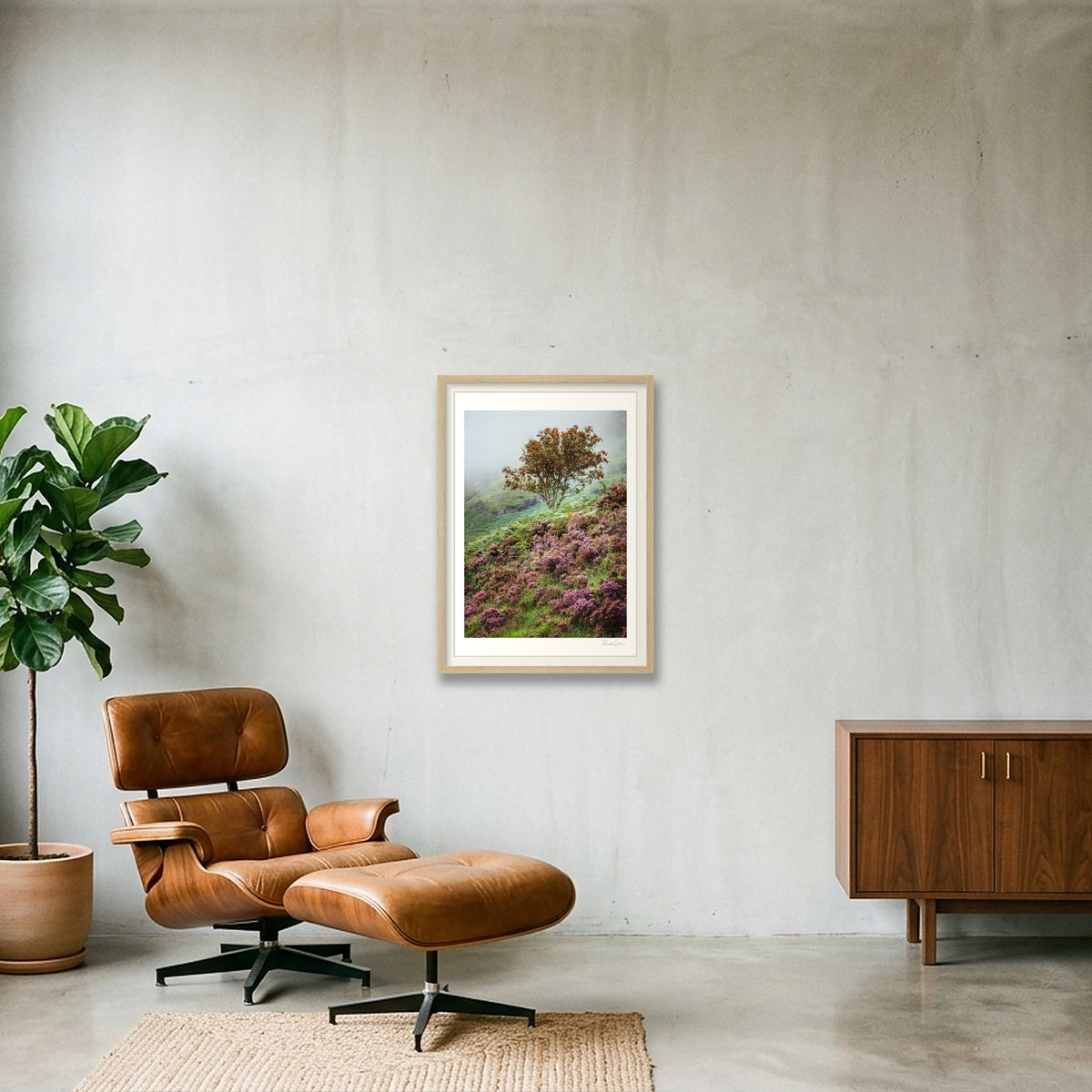 The Lonesome Rowan Tree — 42×59cm Oak Frame