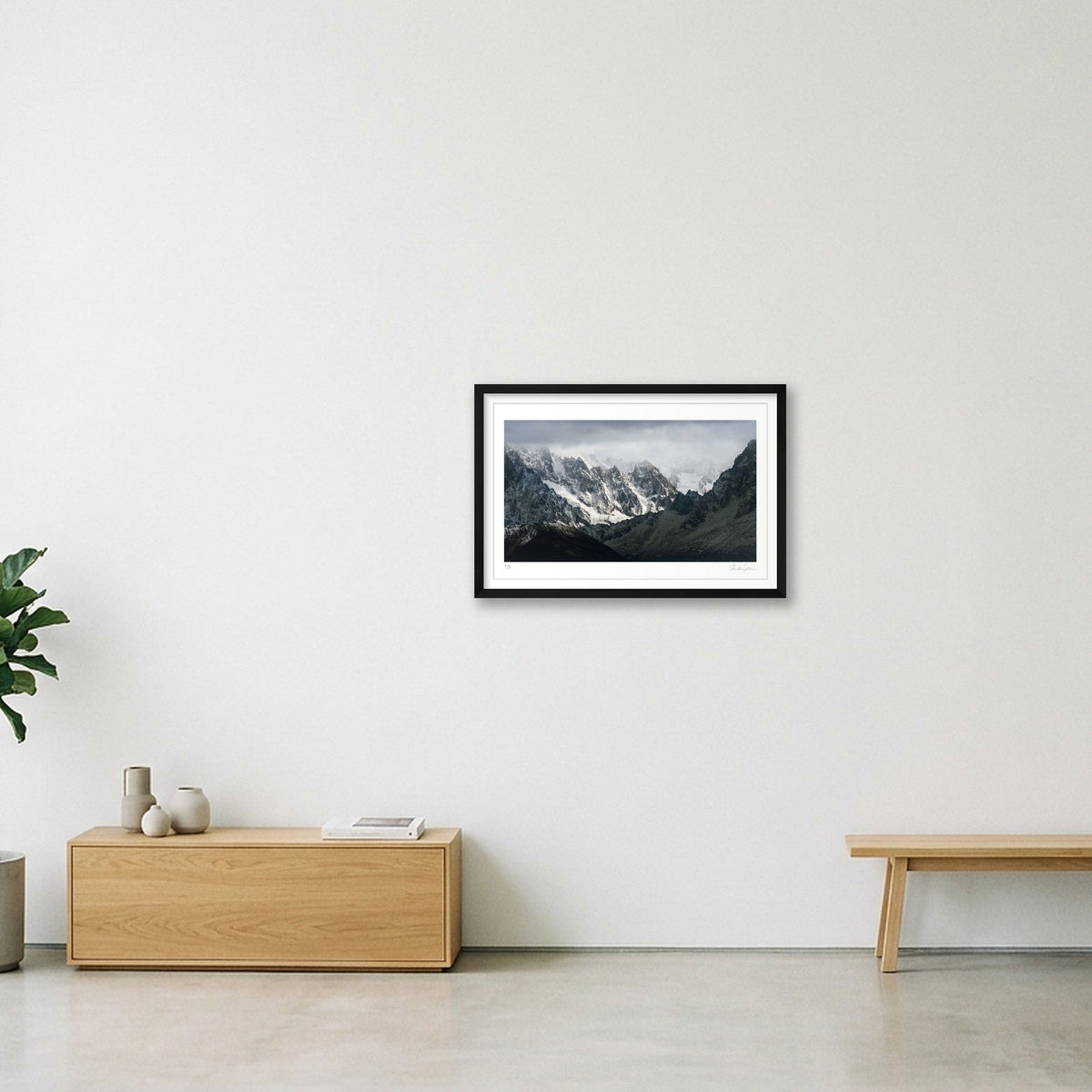 Jagged edge, Mont Blanc Massif — 60×40cm Black Frame