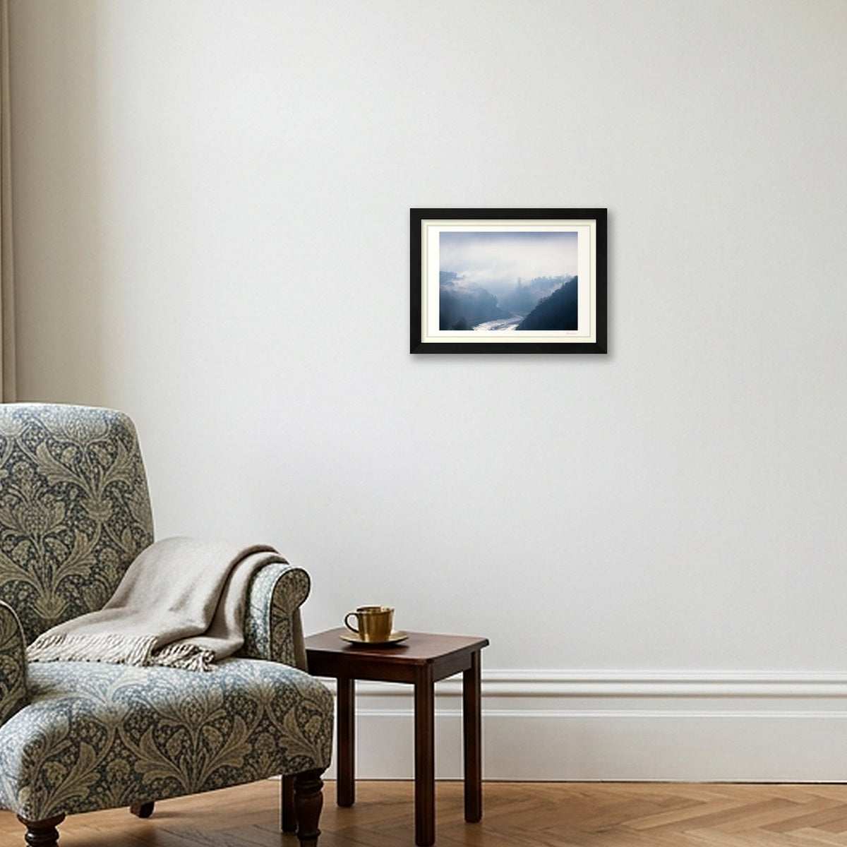 Clifton Suspension Bridge and Fog | Along the Avon Gorge — A4 (30×21cm) Black Frame